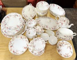 An extensive Minton Ancestral pattern dinner service. Some items stamped, sub standard.