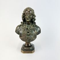 A 19th century French bronze bust, H. 16cm.