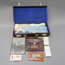 A Masonic case and contents.