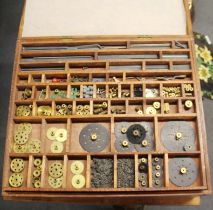 A wooden boxed early Meccano, box size 43 x 51 x 20cm.