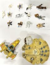 A group of Star Wars collectables.