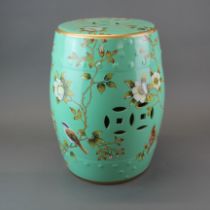 A Chinese ceramic garden stool, H. 46cm.