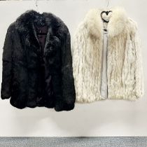 Two vintage fur jackets.