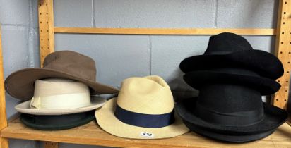 A group of gent's hats.