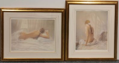 Two limited edition framed prints (127/350 and 171/350) by Peter Worswick, largest frame 78 x 68cm.