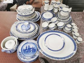 An extensive Edwardian Burleighware dinner, tea and coffee set together with a large quantity of