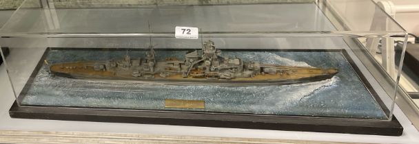 A model of the Prinz Eugen, L. 71cm.