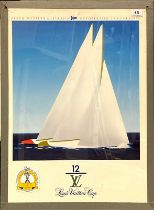 A perspex mounted advertising poster for the 1987 Americas Cup Western Australia leg, the Louis