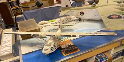 A plastic working model of a Catalina sea plane with Futaba control.