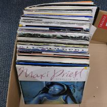 A quantity of mixed LP records, mainly pop.