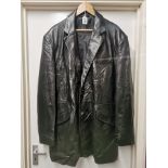 A gent's Lakeland black leather coat, size 50.