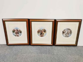 Three framed limited edition (of 495) prints by Claire Eva Burton, titled Arkle, Red Rum and