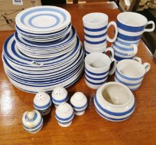 A quantity of Swinnerton's Somerset blue ironstone china and other items.