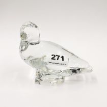 A La-tour D'argent Baccarat crystal figure of a duck, L. 14cm, H. 12cm.