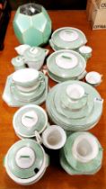 An extensive quantity of Palissy ware Art Deco part dinner and coffee set together with an Art