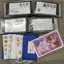 Two albums of first day covers including Princess Diana millennium sheet.