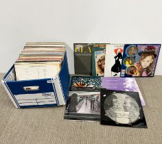 A quantity of mixed LP records.