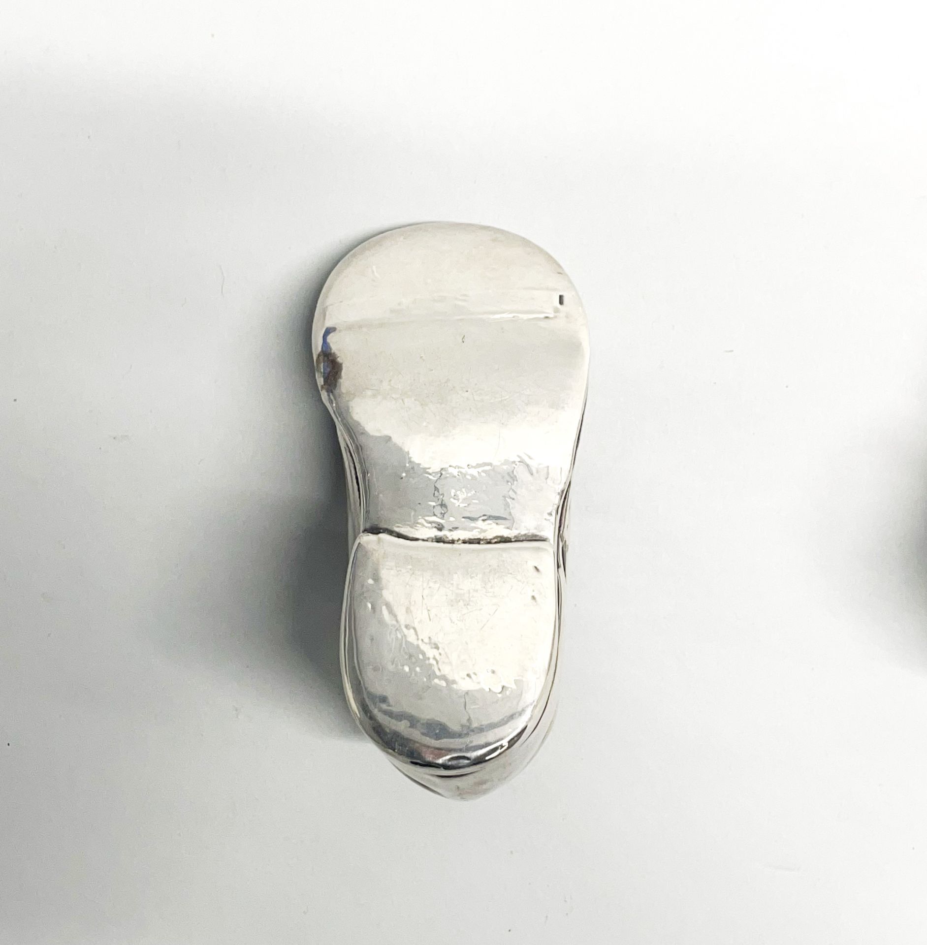 A pair of silver coated child's shoes, L.12cm - Image 4 of 4