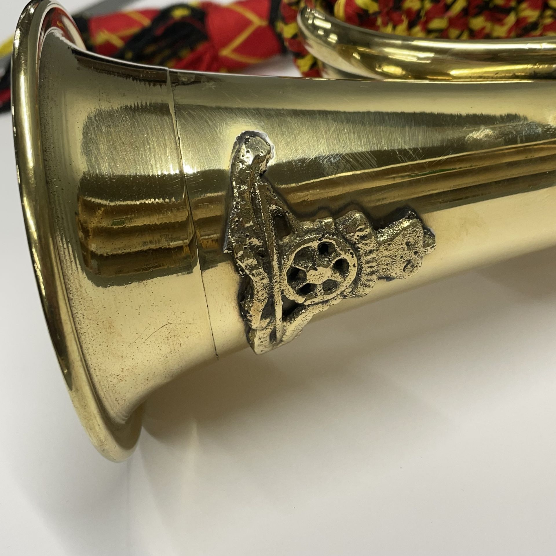 A brass bugle, L. 28cm. - Image 2 of 4