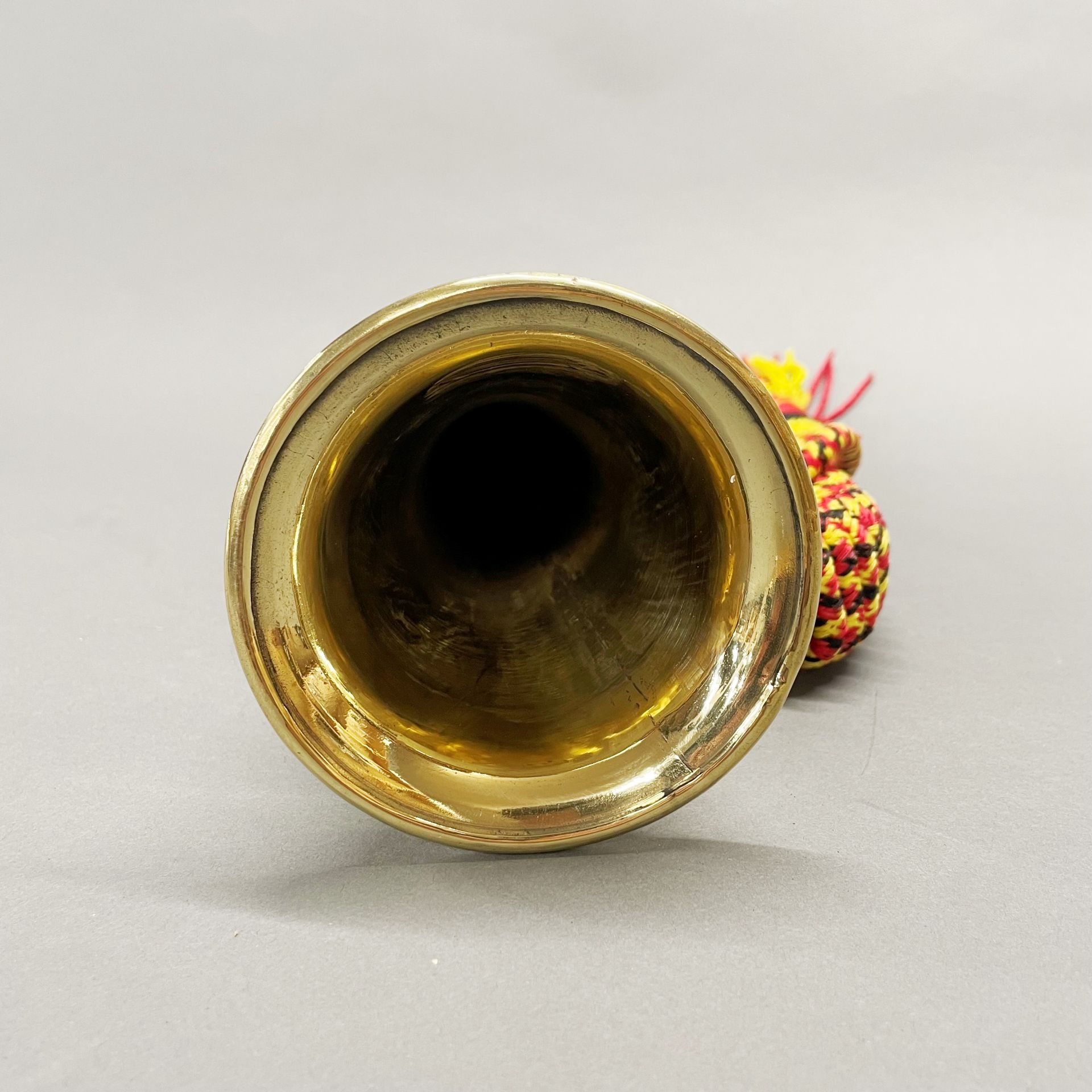 A brass bugle, L. 28cm. - Image 3 of 4