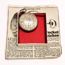 A hallmarked silver key wind pocket watch.