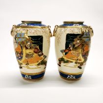 A pair of Japanese Kutani vases, H. 20cm.