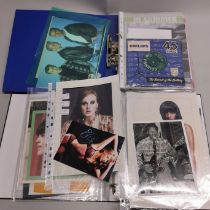 A quantity of pop music photographs, some autographed.
