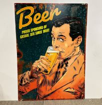 A reproduction metal advertising sign, 50 x 70cm.