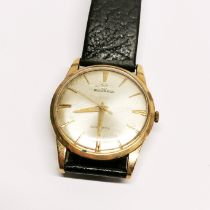 A gent's 9ct gold Rodania vintage wrist watch.