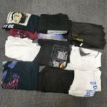 A collection of twelve mixed pop related t-shirts.