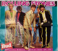 An original 1989 Bud Steel Wheels poster, 48.5 x 41cm.
