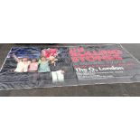 A very large plasticized canvas advertising poster for The Rolling Stones 2007 O2 arena concert...