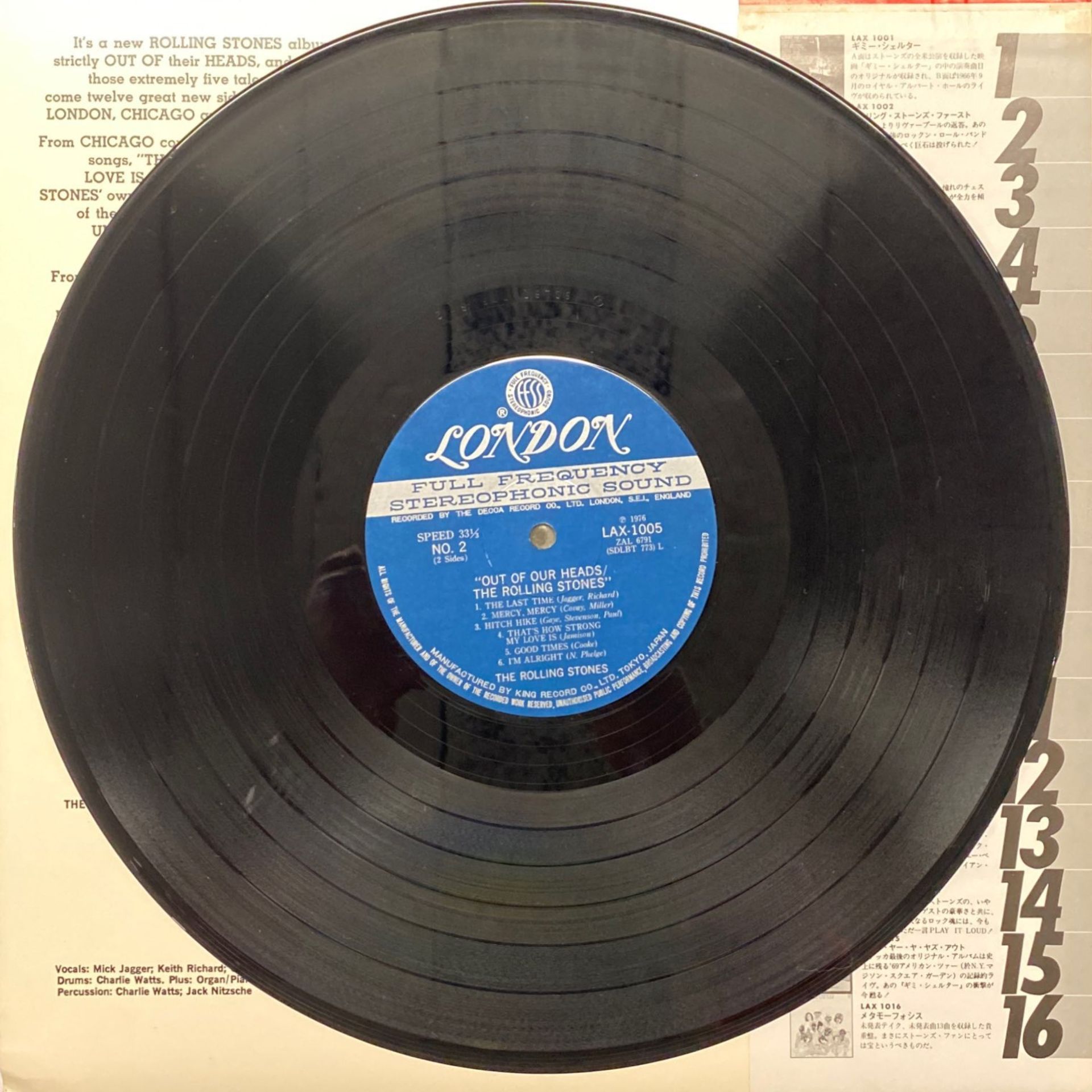 Out of Our Heads, King Record Company, 1976 Japanese release, LAX10005. - Image 3 of 6