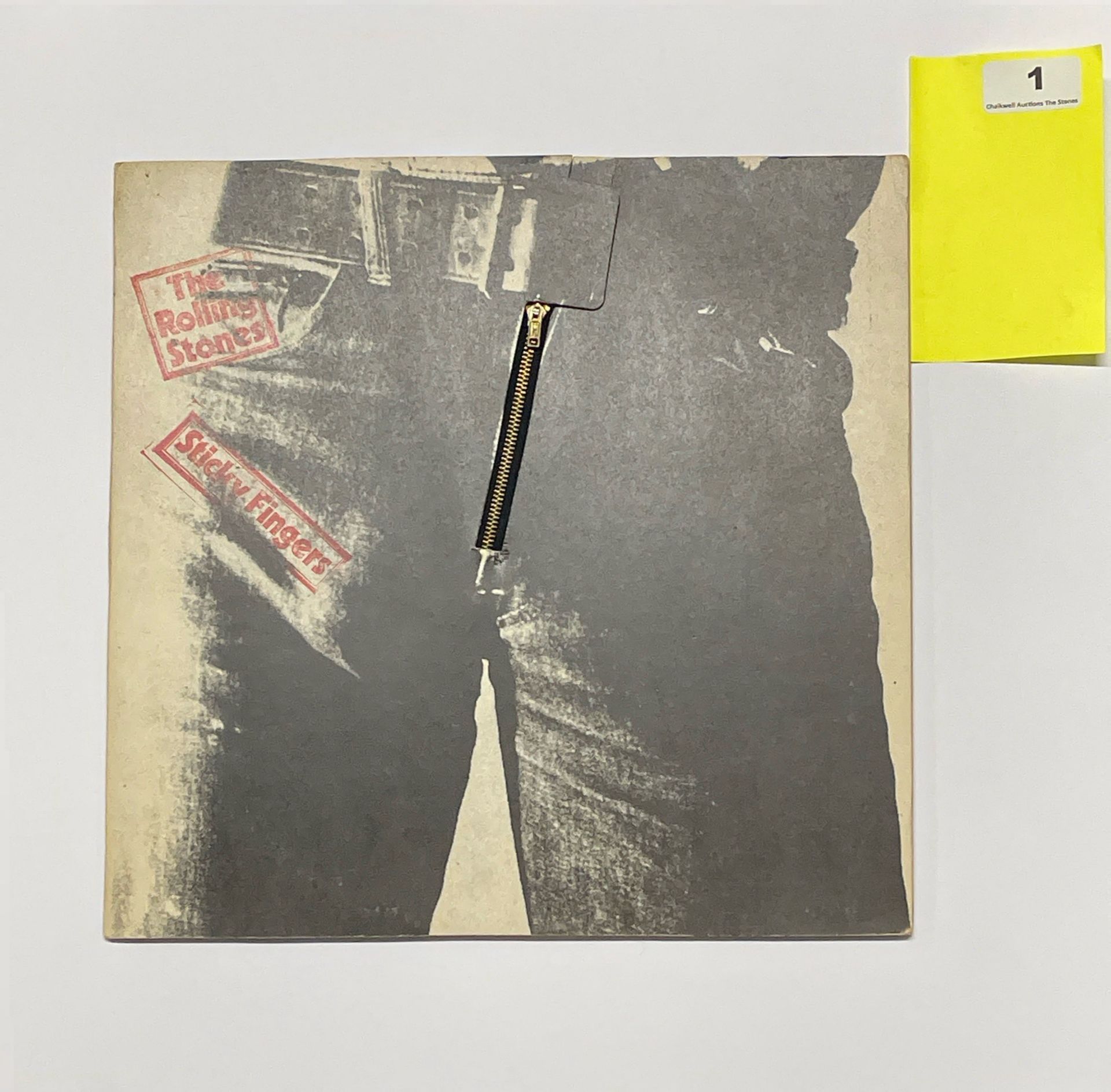 Sticky Fingers released 1971, UK. Record number: COC59100. Record dented.