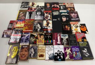 A quantity of mainly biographical Rolling Stones books.