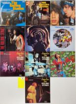 Ten various Rolling Stones records, including Black and Blue.