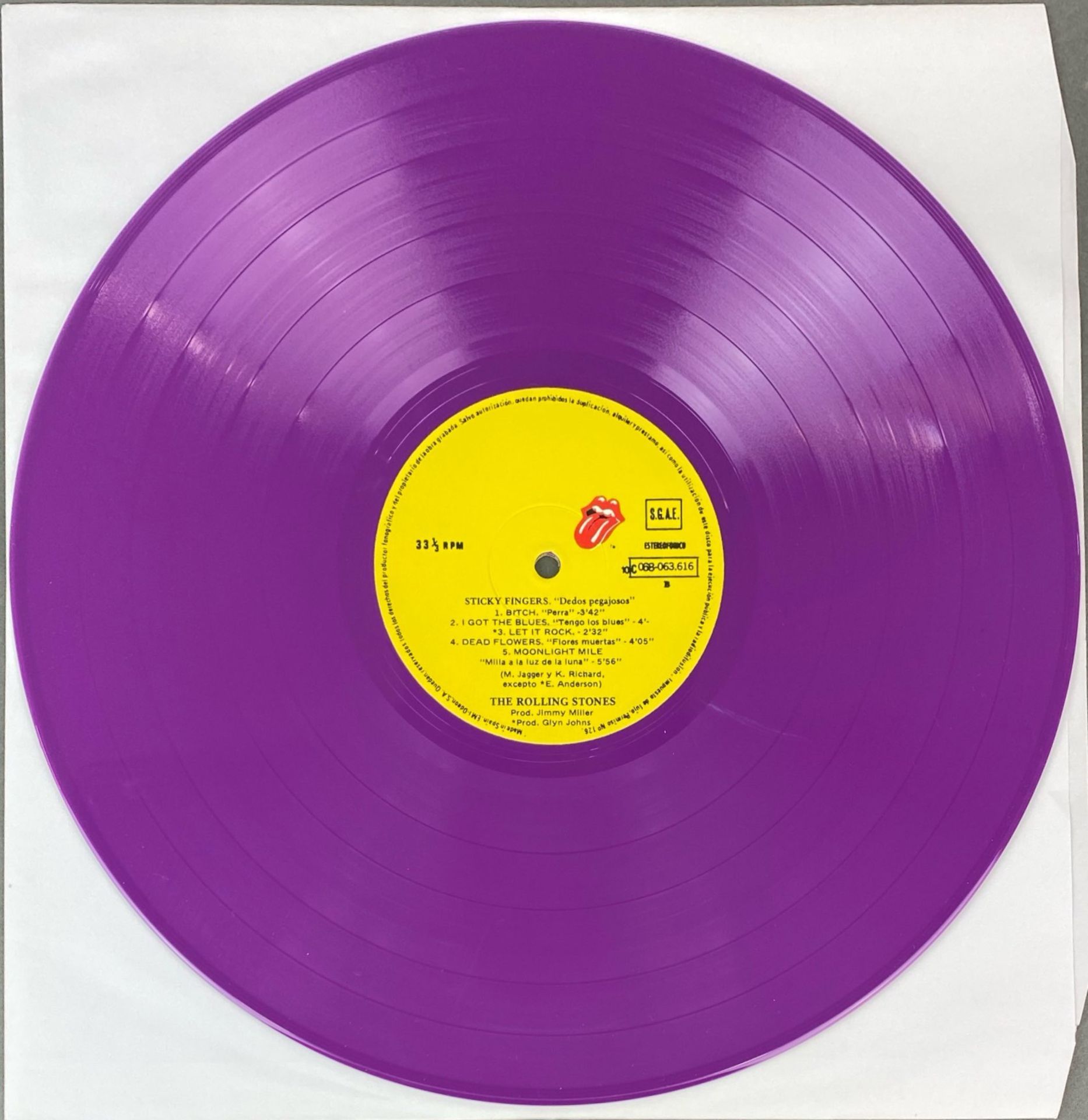 Sticky Fingers, Estereo, 1980 Spanish release 10C(06:063616) purple vinyl. - Image 3 of 3