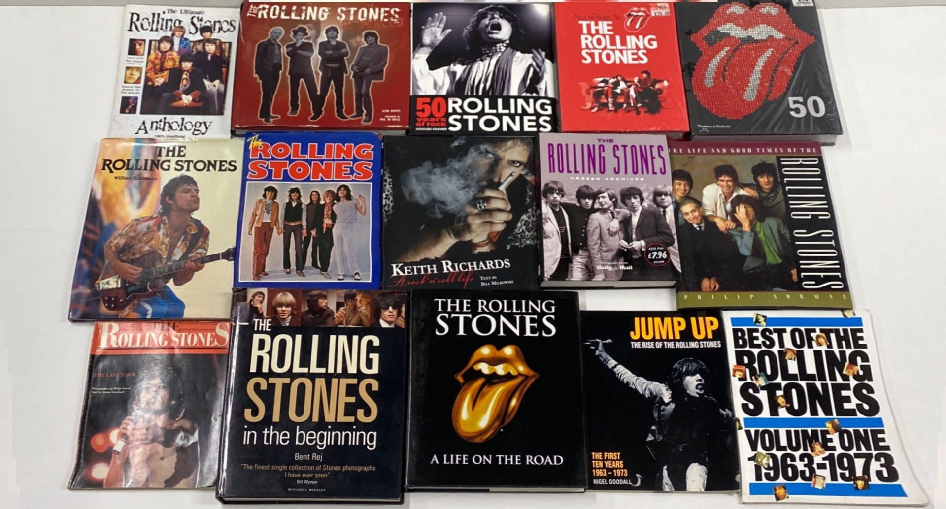 A quantity of Stones related mostly hardback books.