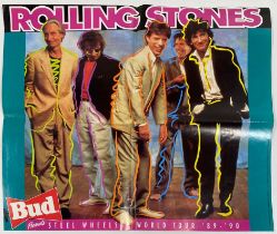 An original 1989 Bud Steel Wheels poster, 48.5 x 41cm.