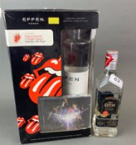 A bottle of Jose Cuervo silver tequila, together with a boxed Effen vodka limited edition 'A
