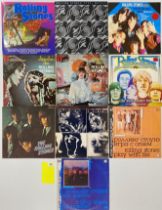 Ten various Rolling Stones records, including Through the Past Darkly.