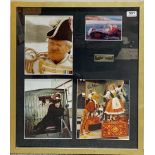 A framed group of photographs from Chitty Chitty Bang Bang, one signed by Dick Van Dyke, 53 x 62cm.