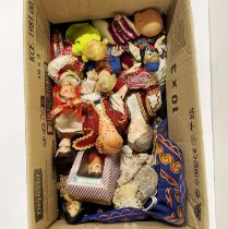 A quantity of vintage collector's dolls.