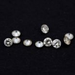 A quantity of unmounted diamonds, approx. 1ct total.