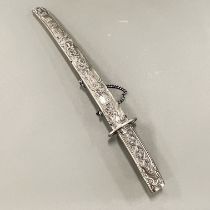 A small Oriental sword, L. 47cm.