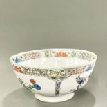 An early Chinese hand painted porcelain bowl, Dia. 20cm, H. 9cm. Minor fritting to rim.