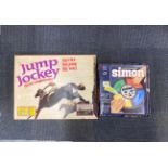 A boxed Jump Jockey racing game and a computer controlled Simon game.