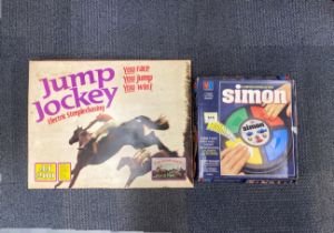 A boxed Jump Jockey racing game and a computer controlled Simon game.