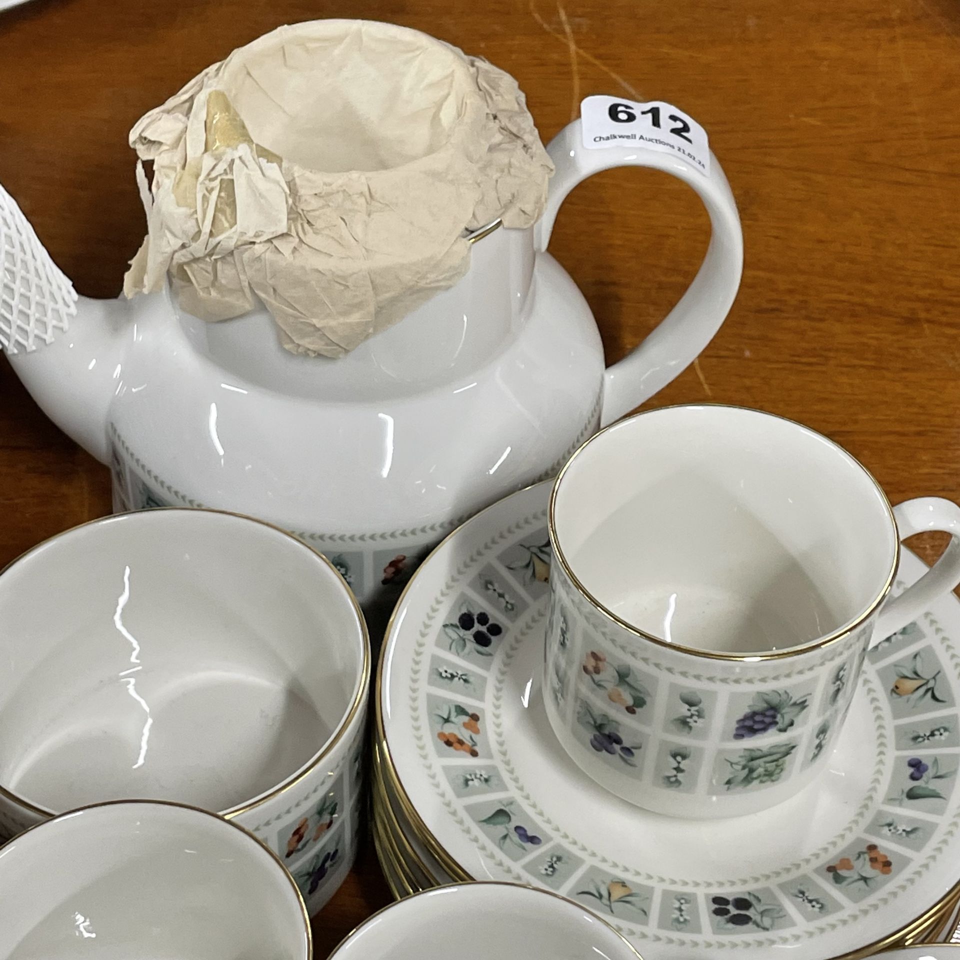 A Royal Doulton Tapestry pattern tea and coffee set (no milk jug). - Image 2 of 4