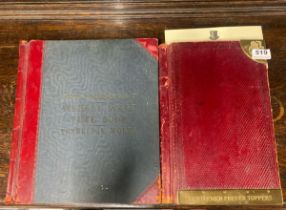A leather and brass bound sales volume of 'Gentlemen prefer toppers' together with a leather bound